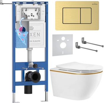 Комплект 6 в1 инсталляции и подвесного унитаза Roxen StounFix Dual Fresh 966609 - фото