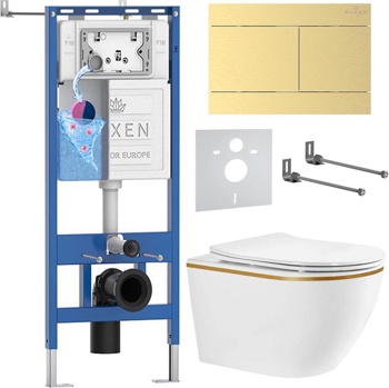 Комплект 6 в1 инсталляции и подвесного унитаза Roxen StounFix Dual Fresh 966615 - фото