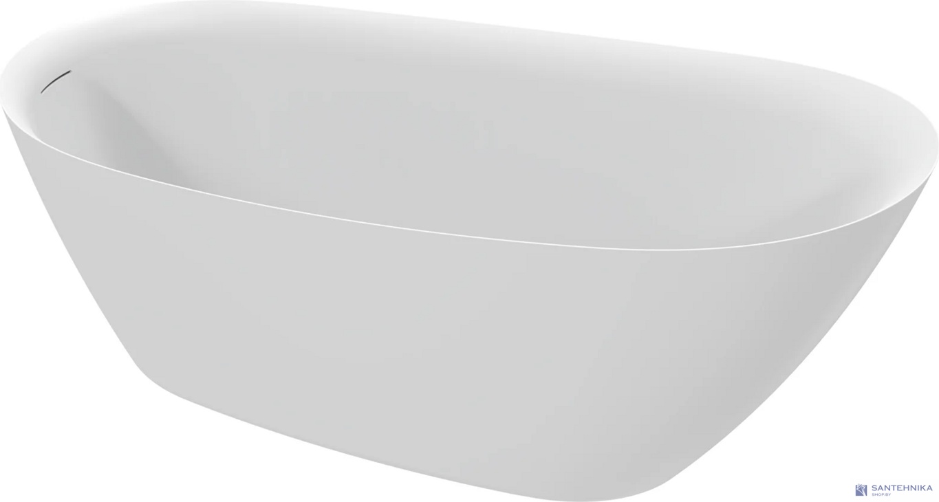 Акриловая отдельностоящая ванна AQUAme AQM3503MW, белый мат 170х75 см 