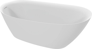 Акриловая отдельностоящая ванна AQUAme AQM3503MW, белый мат 170х75 см  - фото