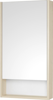 Зеркальный шкаф Aquaton Сканди 45 белый, дуб верона 1A252002SDB20 - фото