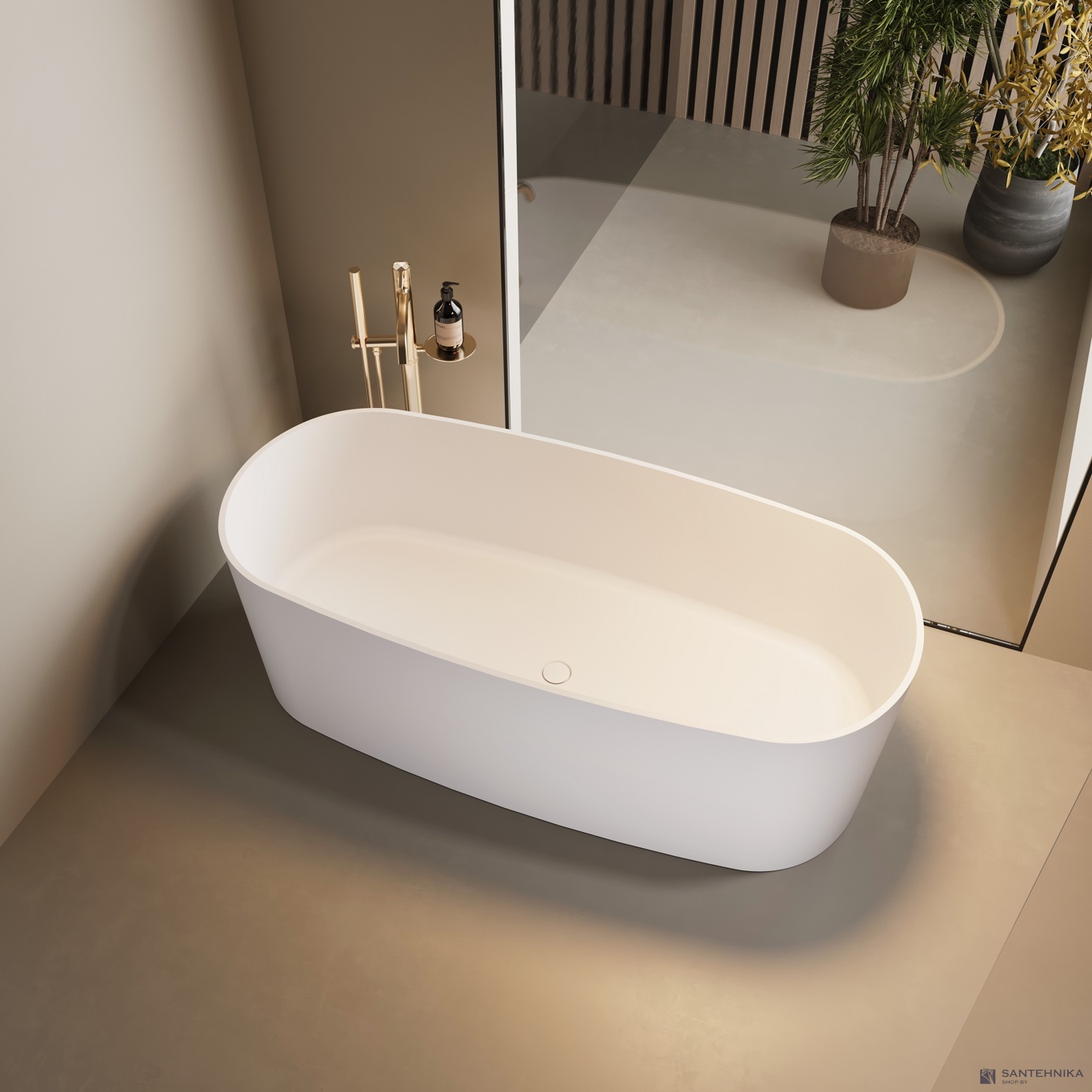 Отдельностоящая ванна Roxen Emmy 170х78, белый матовый