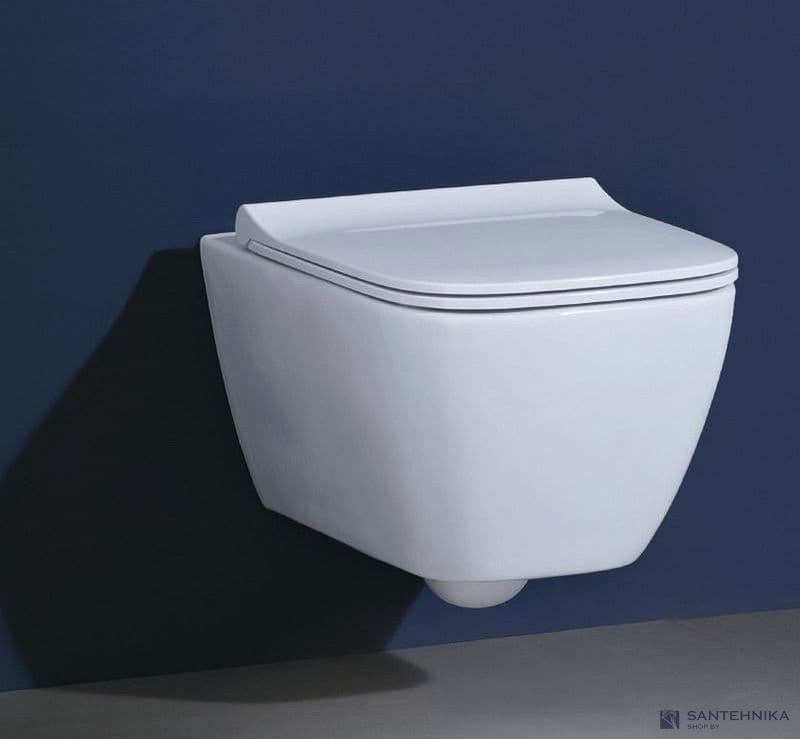 Унитаз Geberit Smyle Square Rimfree 500.685.01.2 подвесной с крышкой Soft