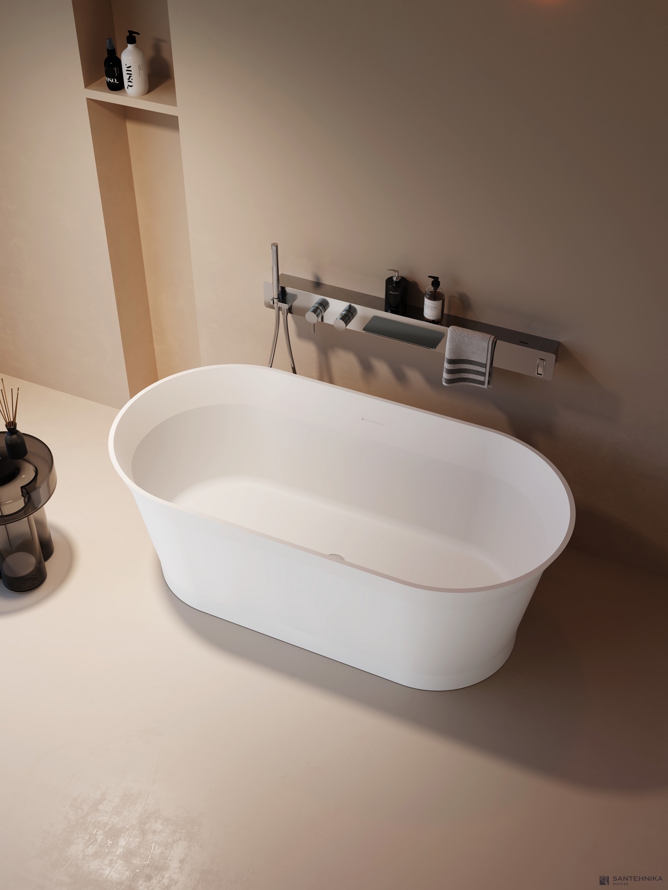 Отдельностоящая ванна Roxen Adel 150х75, белый матовый