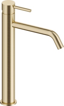 Смеситель для умывальника высокий AQUAme Siena AQM6214BG, золото матовое - фото
