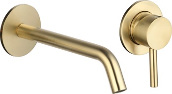 Смеситель для умывальника скрытого монтажа AQUAme Siena AQM6215BG, золото матовое - фото