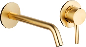 Смеситель для умывальника скрытого монтажа AQUAme Siena AQM6215GG, золото - фото