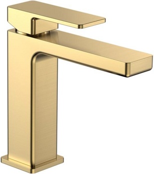 Смеситель для умывальника AQUAme Savona AQM6810BG, золото матовое - фото