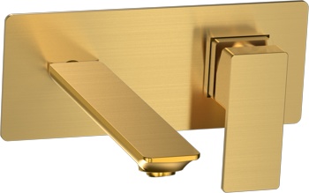 Смеситель для умывальника скрытого монтажа AQUAme Savona AQM6815BG, золото матовое - фото