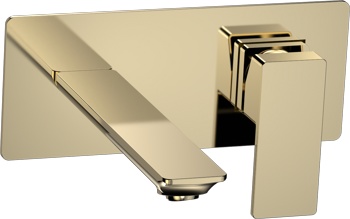 Смеситель для умывальника скрытого монтажа AQUAme Savona AQM6815GG, золото - фото