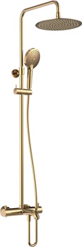 Душевая система для ванны AQUAme AQM8008BG, золото матовое - фото