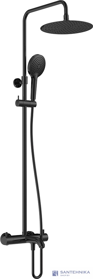 Душевая система для ванны AQUAme AQM8008MB, черный