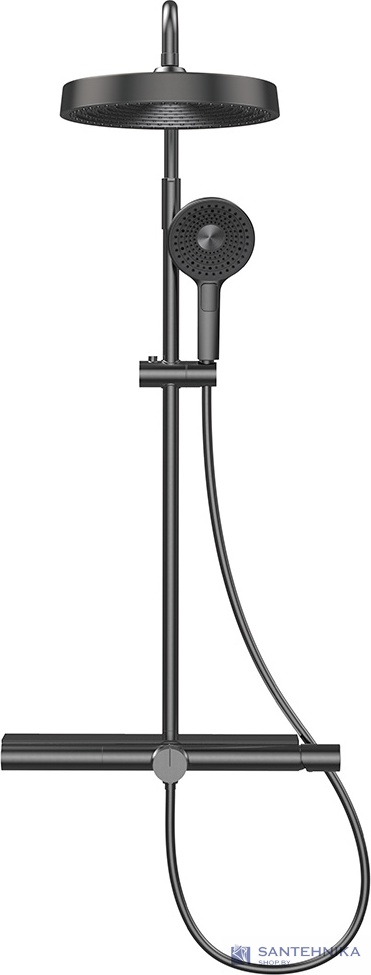 Душевая система для ванны AQUAme AQM8010B, черный