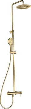 Душевая система для ванны AQUAme Siena AQM8011BG, золото матовое - фото