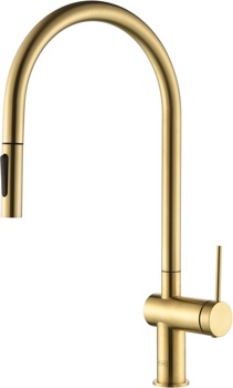 Смеситель для кухни AQUAme Cucina AQM9901BG, золото матовое - фото