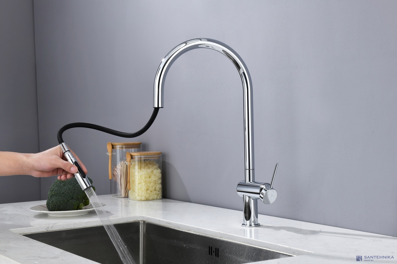 Смеситель для кухни AQUAme Cucina AQM9901CR, хром