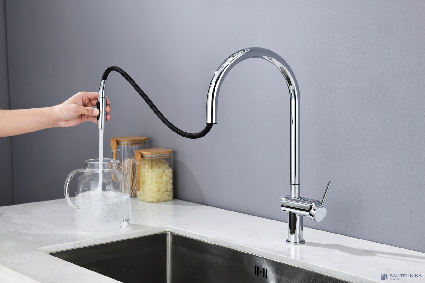 Смеситель для кухни AQUAme Cucina AQM9901CR, хром