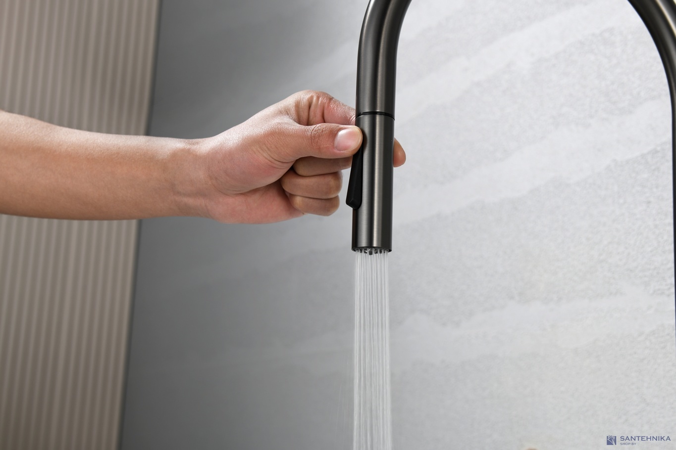 Смеситель для кухни AQUAme Cucina AQM9901GM, графит