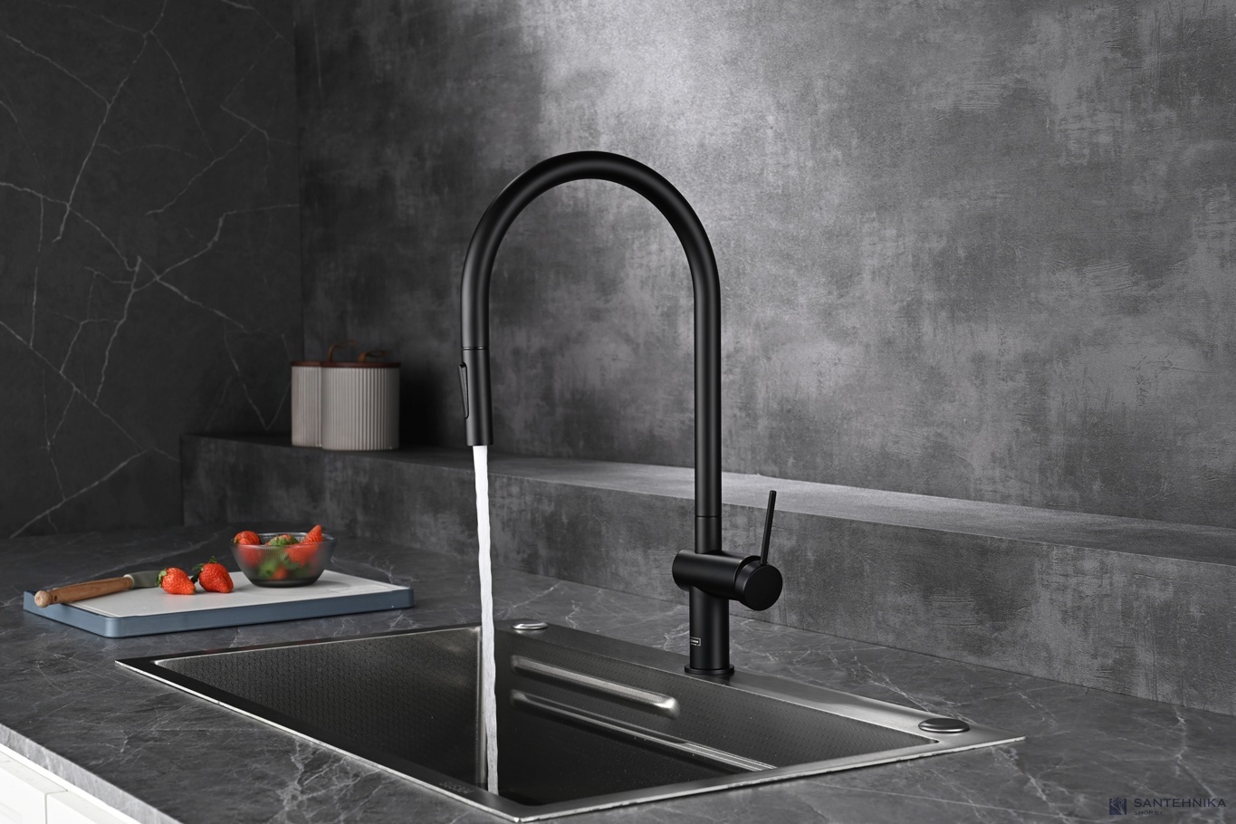 Смеситель для кухни AQUAme Cucina AQM9901MB, черный