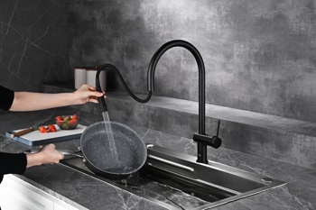 Смеситель для кухни AQUAme Cucina AQM9901MB, черный - фото2