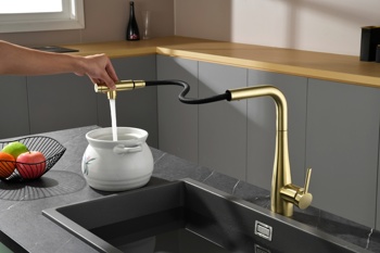 Смеситель для кухни AQUAme Cucina AQM9902BG, золото матовое - фото2