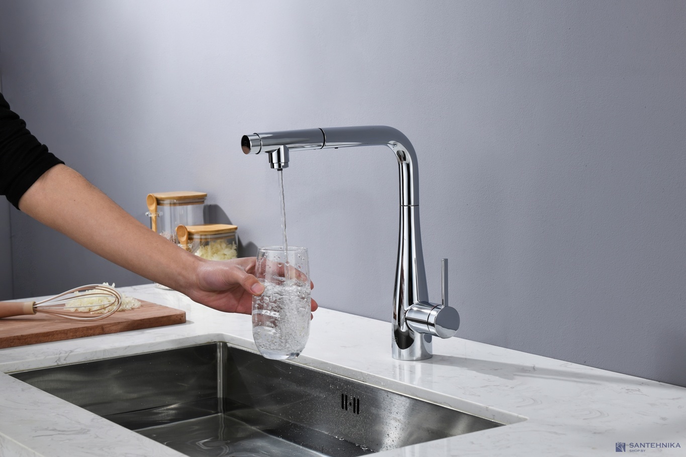 Смеситель для кухни AQUAme Cucina AQM9902CR, хром