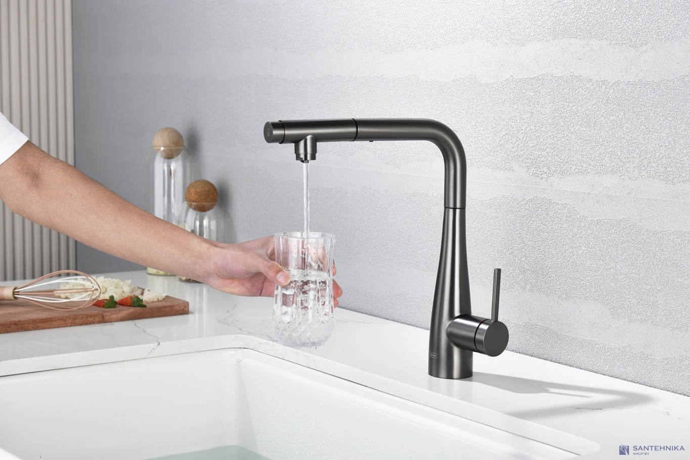 Смеситель для кухни AQUAme Cucina AQM9902GM, графит