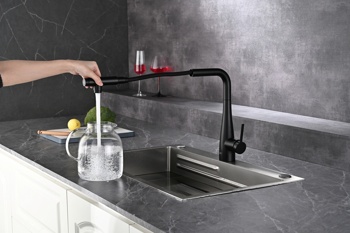 Смеситель для кухни AQUAme Cucina AQM9902MB, черный - фото2