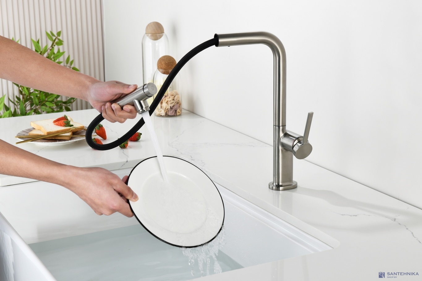 Смеситель для кухни AQUAme Cucina AQM9903BN, никель