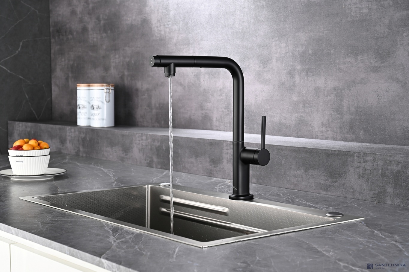 Смеситель для кухни AQUAme Cucina AQM9903MB, черный