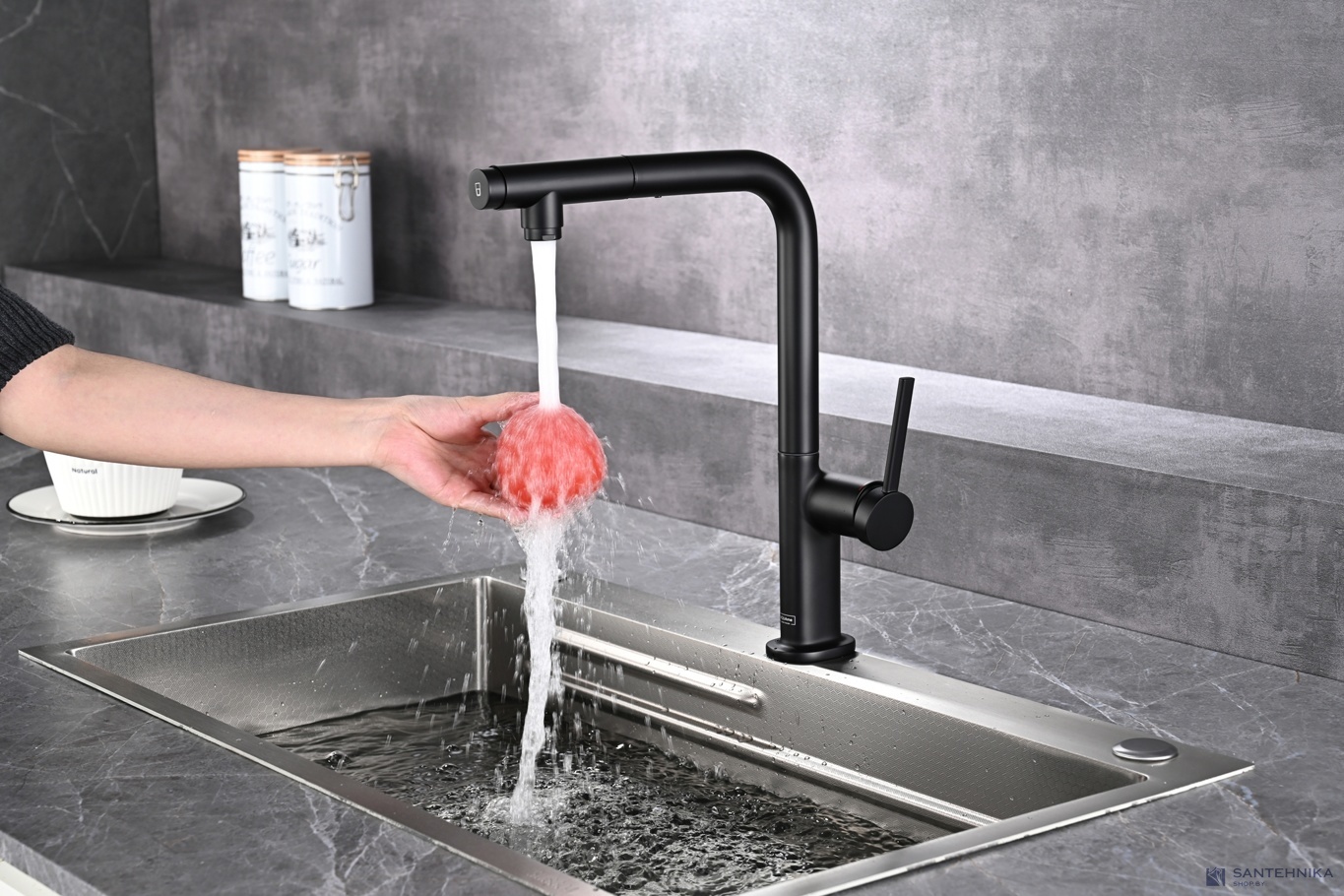 Смеситель для кухни AQUAme Cucina AQM9903MB, черный