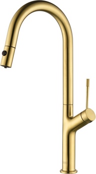 Смеситель для кухни AQUAme Cucina AQM9905BG, золото матовое - фото
