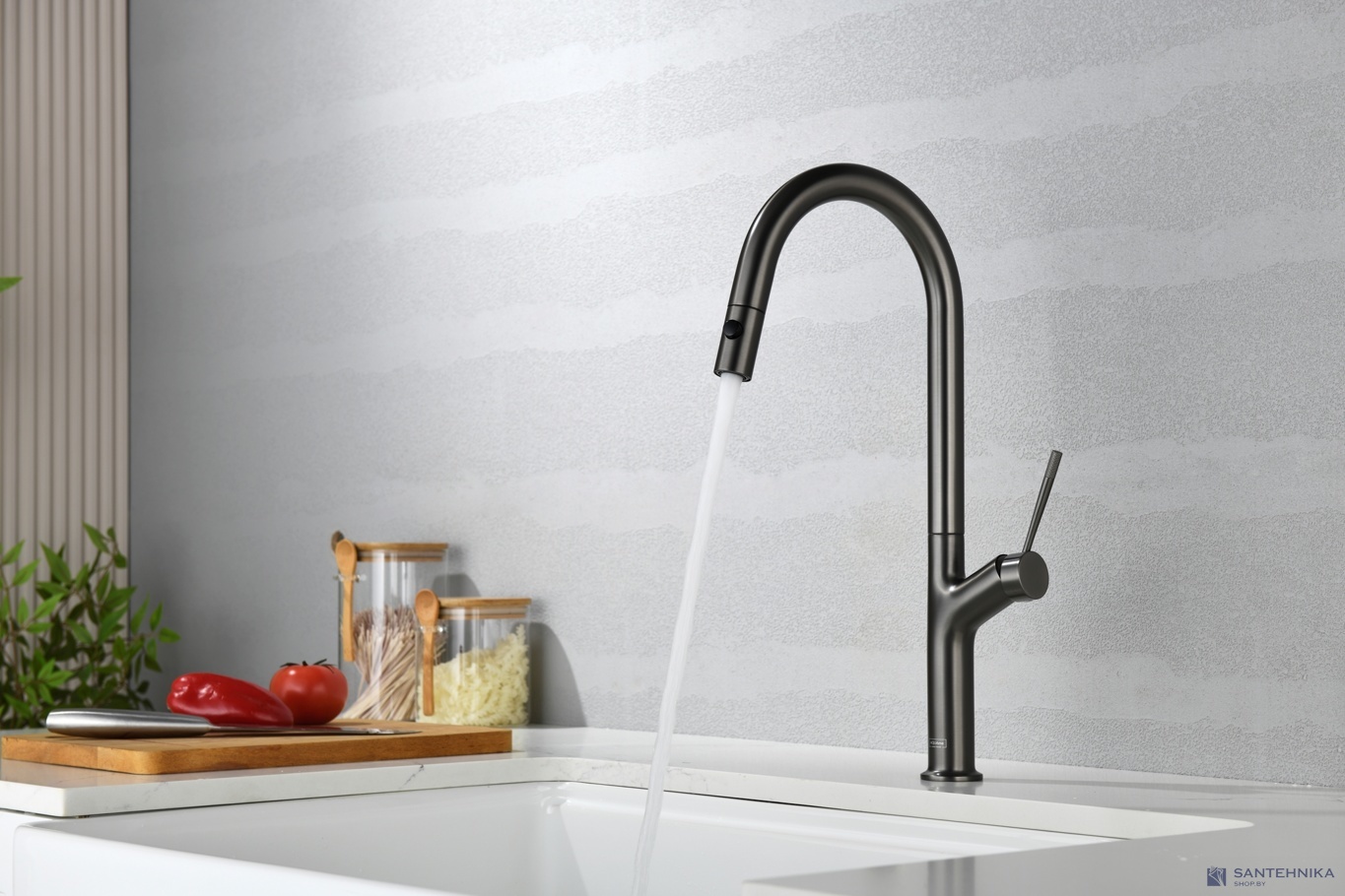 Смеситель для кухни AQUAme Cucina AQM9905GM, графит