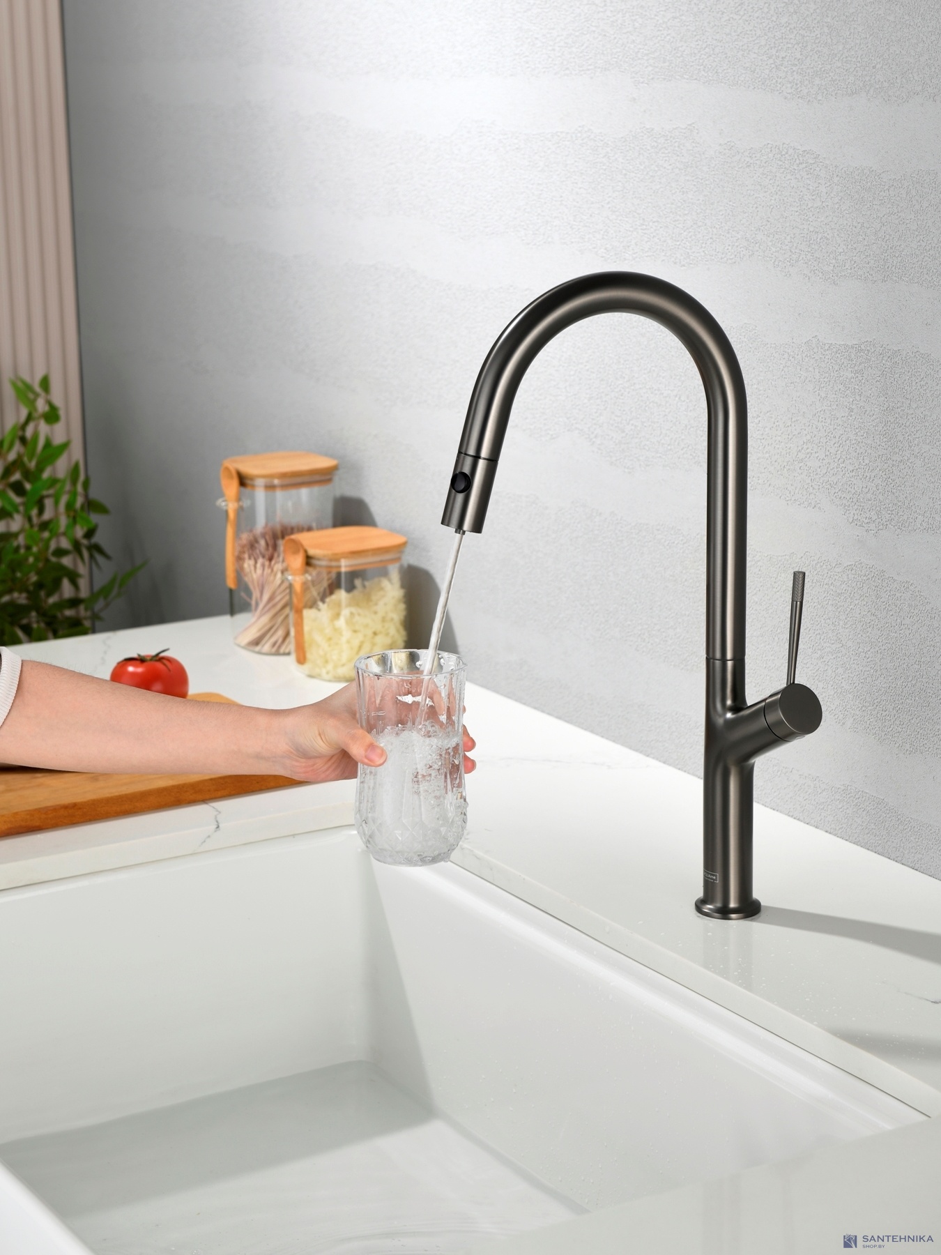 Смеситель для кухни AQUAme Cucina AQM9905GM, графит