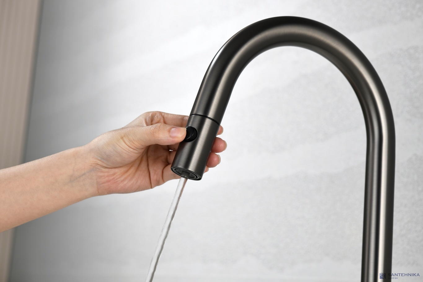 Смеситель для кухни AQUAme Cucina AQM9905GM, графит