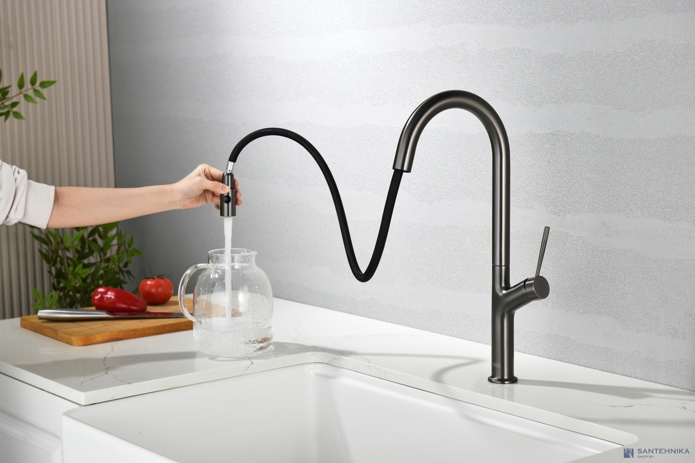 Смеситель для кухни AQUAme Cucina AQM9905GM, графит