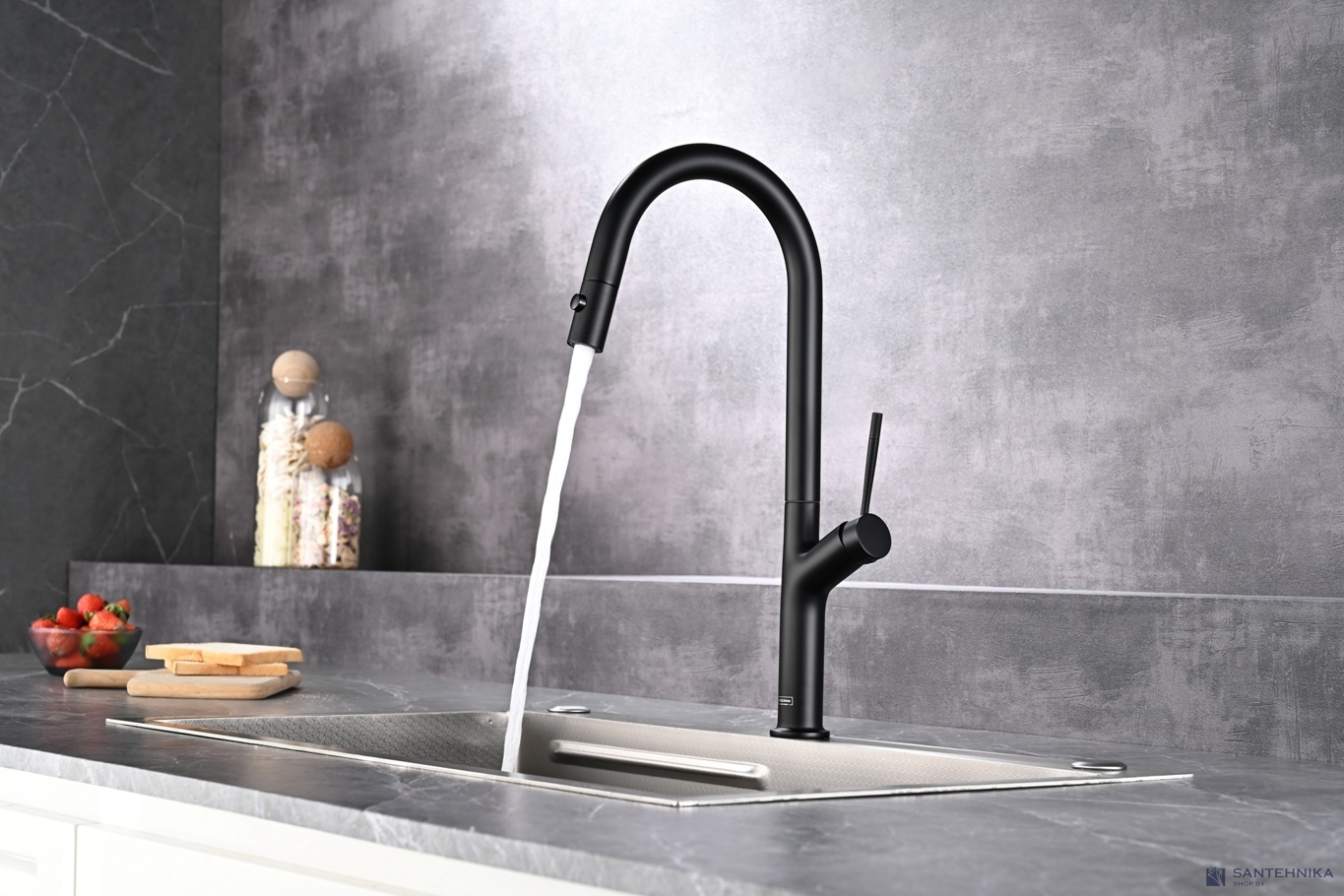 Смеситель для кухни AQUAme Cucina AQM9905MB, черный