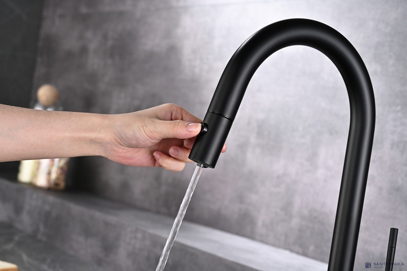 Смеситель для кухни AQUAme Cucina AQM9905MB, черный