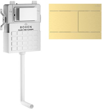 Комплект 3 в1 инсталляции для приставного унитаза Roxen Attach 868665 - фото