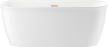 Отдельностоящая акриловая ванна Wellsee Brillant iCon 160x80, слив золото - фото2