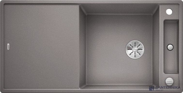 Кухонная мойка Blanco Axia III XL 6 S (алюметаллик, разделочный столик ясень, с клапаном-автоматом InFino®)