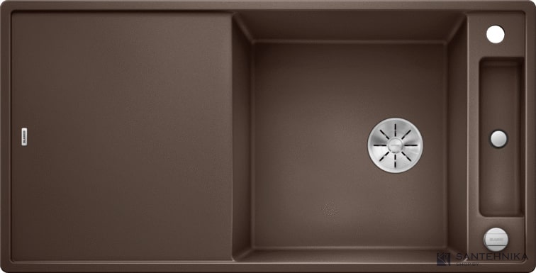 Кухонная мойка Blanco Axia III XL 6 S Кофе 6 S (кофе, стекло, с клапаном-автоматом InFino®)