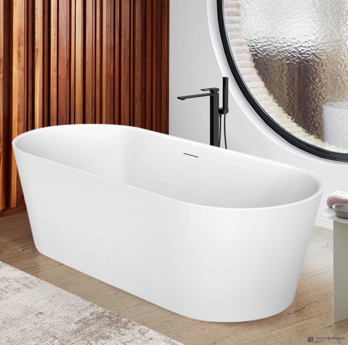 Акриловая отдельностоящая ванна BelBagno BB416-2000-850