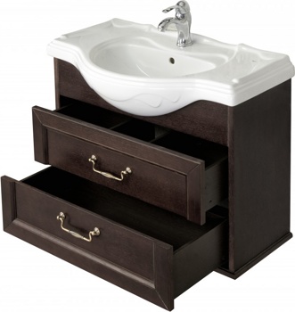 Тумба под умывальник Roca America Evolution W 105 см дуб темный - фото2