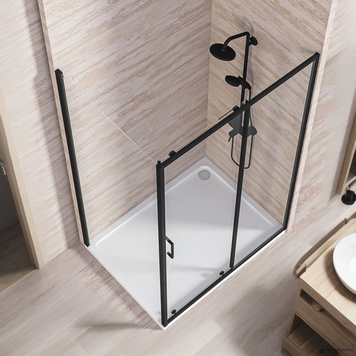 Душевая дверь GooD DooR Lite WTW-140-C-B