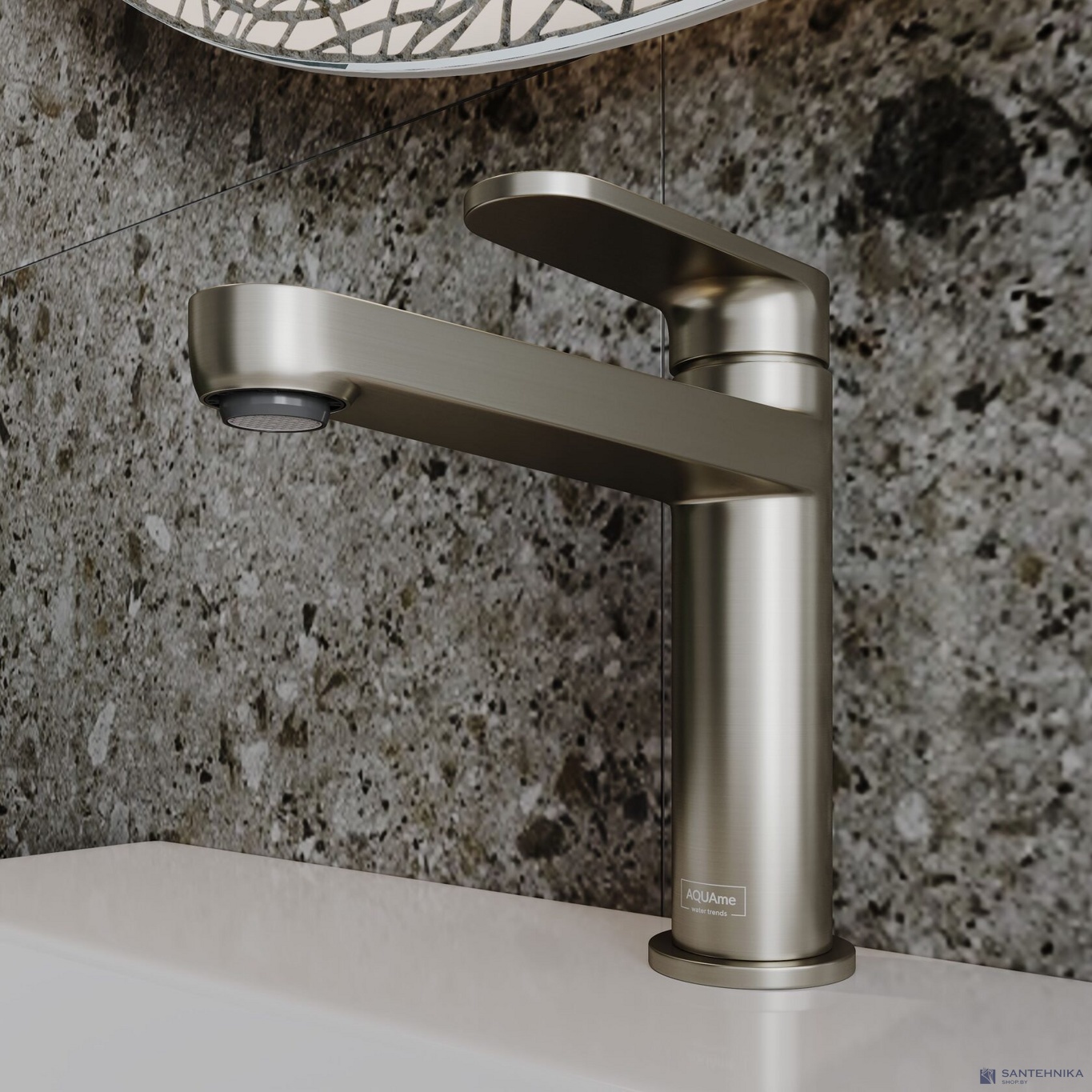 Смеситель для умывальника AQUAme Novara AQM6910BN, никель