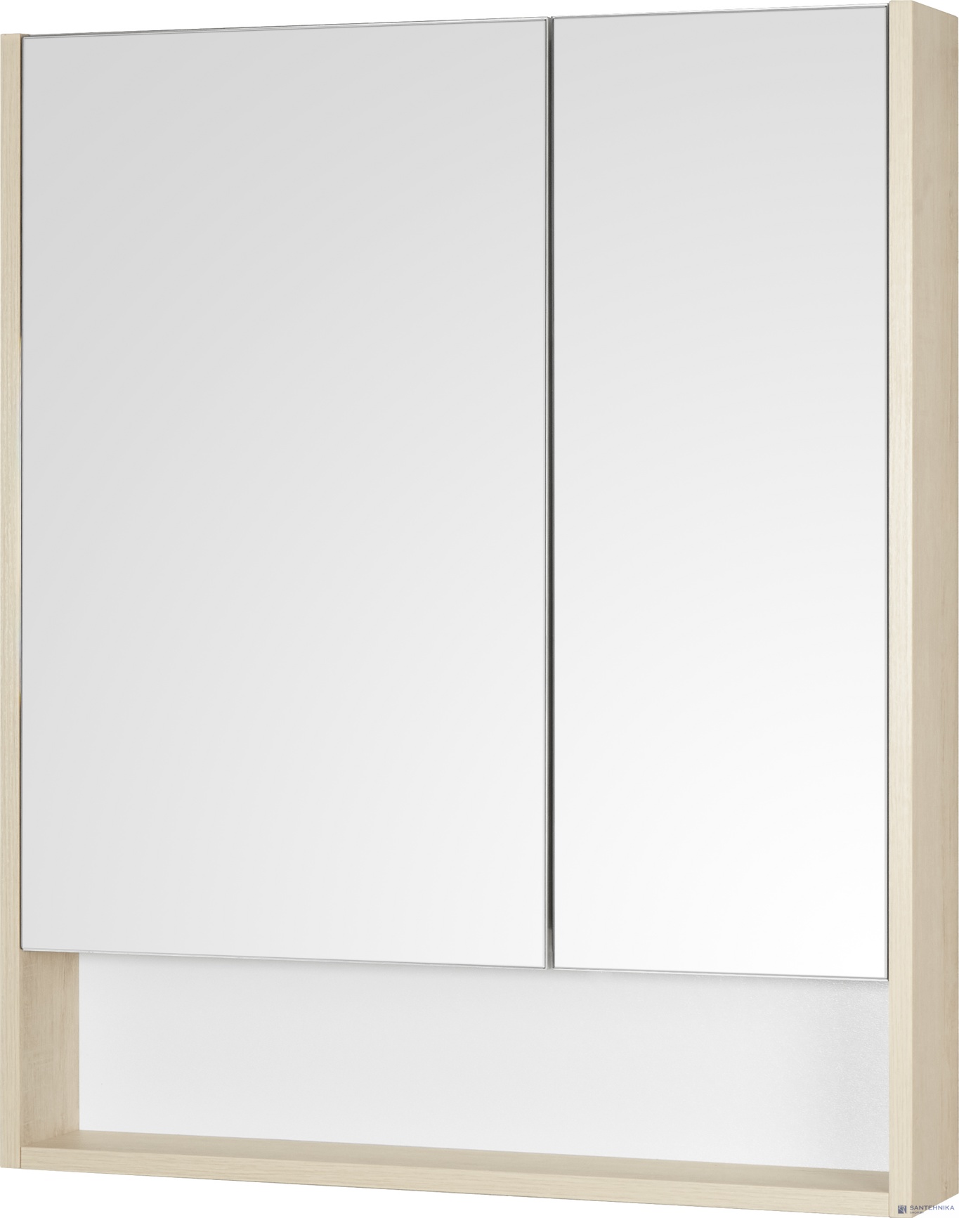 Зеркальный шкаф Aquaton Сканди 70 белый, дуб верона 1A252202SDB20