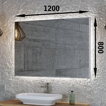 Зеркало Benetto Белладжио 1200*800, серебро - фото
