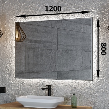 Зеркало Benetto Белладжио 1200*800, черный - фото
