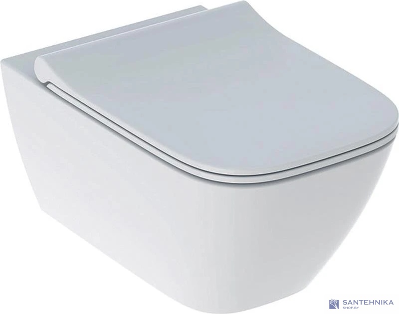 Унитаз Geberit Smyle Square Rimfree 500.685.01.2 подвесной с крышкой Soft